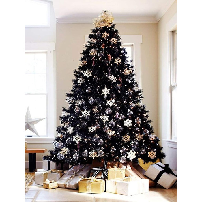 Новорічні кулі Taeku, 4 см, 36 шт. - набір прикрас для ялинки, чорний колір