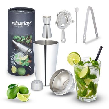 Relaxdays 5-Piece Cocktail Shaker Set