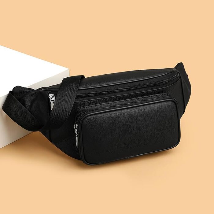 Сумка на пояс з натуральної шкіри для чоловіків та жінок. Шкіряна сумка через плече, бананка.