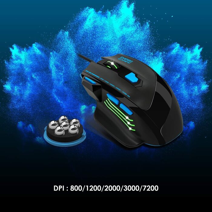 Набір для геймінгу EMPIRE GAMING Hellhounds: Клавіатура, миша, килимок для миші - програмування через ПЗ, RGB підсвічування, 7200 DPI, сумісність з Windows