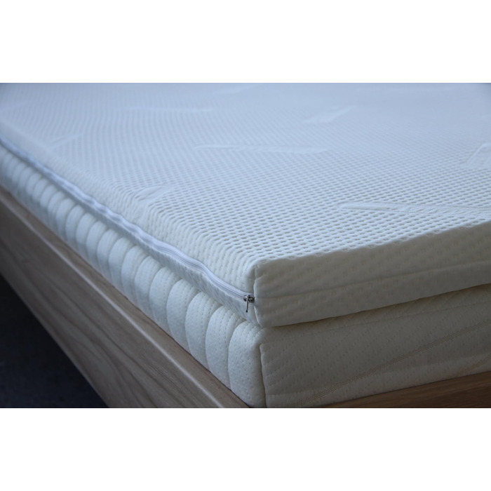 Special size 5cm viscoelastic mattress topper with Milano cover, firmness 2, Visco topper, memory foam, gel foam (150x200cm)