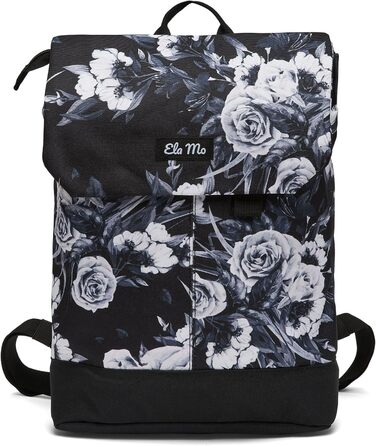 Ela Mo Rucksack Women's - Daypack beautiful and well-designed - Laptop Backpacks for Women - Anti-Theft Bag for School, University, Business (Nightose)