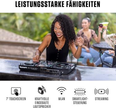 DJ-контролер Numark Mixstream Pro+ з розділенням STEM, 2 деки, Wi-Fi, 7