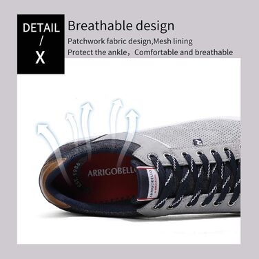 ARRIGO BELLO Кросівки чоловічі білі/срібні, спортивні, для ходьби та бігу, розміри 41-46, EU 42