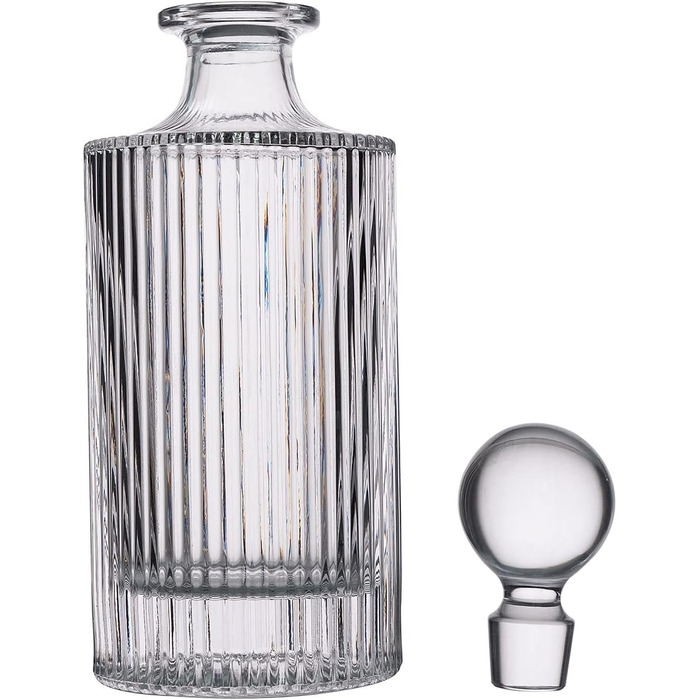 Whiskey Decanter Set with 2 Glasses - Modern Design, 765ml - Ideal for Scotch & Liquor