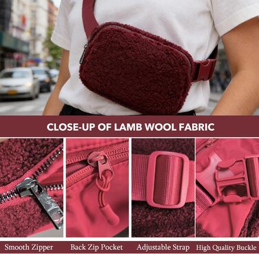 Сумка на пояс для жінок та чоловіків: спортивна, з регульованим ремінцем та блискавкою. Містка сумка для телефону, ідеальна для бігу, подорожей, прогулянок та активного відпочинку (колір: коричневий, тедді).