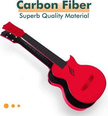 Укулеле Enya Ukulele-Sopran NOVA U Mini - карбонове укулеле для початківців, дорослих та дітей. Комплект з чохлом, ремінком, каподастром та струнами. Ідеально для подарунка та подорожей (23 дюйми)