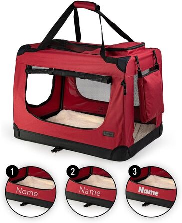 Транспортна переноска для собак та котів Lionto, складана, 60x42x44 см, з ручками та ковдрою, до 12 кг