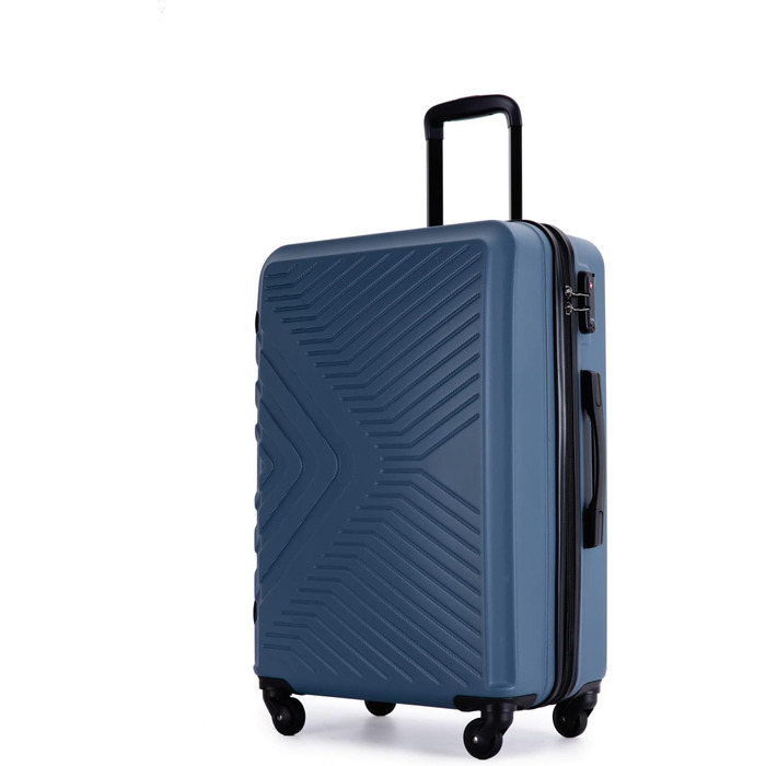 Набір валіз Travelhouse Bali (3 шт.) — легкі дорожні Trolley з ABS-пластику, 4 колеса, TSA-замок, стійкі до подряпин (Синій)