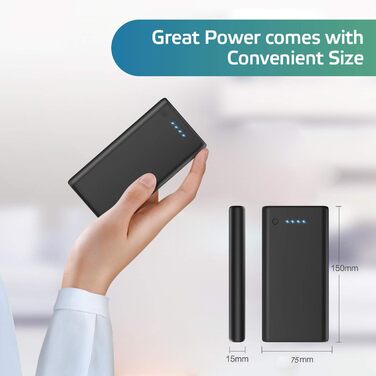 Powerbank MagSafe з LED дисплеєм, 26800mAh, 25W PD, чорний. Бездротова зарядка, USB-C вхід/вихід, сумісний з iPhone 16/15/14/13/12