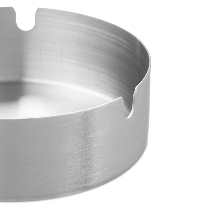 Relaxdays Stainless Steel Ashtray, 2-Piece Set