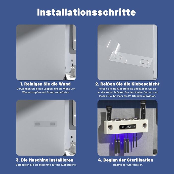 Організатор для ванної кімнати: тримач для зубних щіток, електричний диспенсер для зубної пасти, прес для тюбиків, 2 диспенсери для пасти з 6 слотами для щіток та 3 чашками (білий)