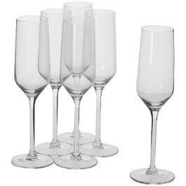 Набір келихів для шампанського Alpina - 6 штук, 220 мл, прозорі