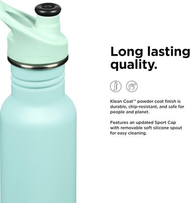 Klean Kanteen Classic Narrow Water Bottle 18 oz (Pastel Turquoise)