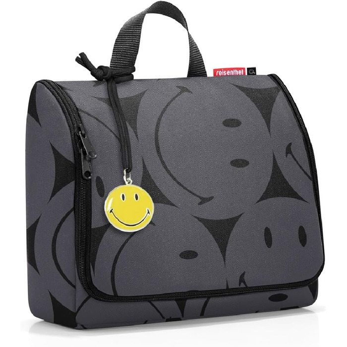 Сумка-органайзер Reisenthel Toiletbag XL сірого кольору (Smiley Grey) з гачком, водонепроникний матеріал