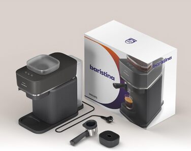 Кавомашина Philips Baristina, еспресо, автоматична, 16 бар, чорний, з млином, для дому, компактна