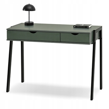 Прямокутний письмовий стіл Mebel-Partner 100 x 45 x 75 см, чорний з зеленим