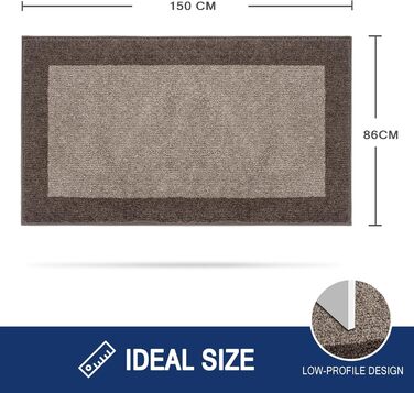 Прикільчиковий килимок FCSDETAIL 60 x 90 см, вологопоглинаючий та протиковзкий килим для входу, прихолустя та собак, що миється
