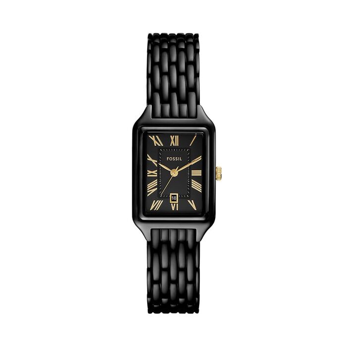 Жіночий кварцовий годинник Fossil Raquel зі сталевим браслетом, 23 мм, колір Smokey Black