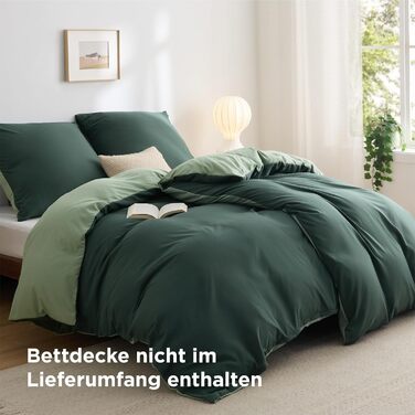 Комплект постільної білизни BEDSURE 135x200 см, 4-х частинний, зелений (2 наволочки 80x80 см, 2 простирадла 135x200 см), мікрофібра, поліестер, ÖKO-TEX