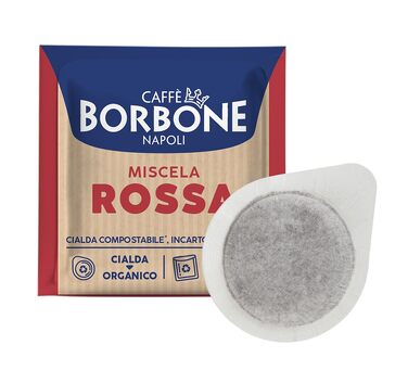 Кавові пади Caffè Borbone Rote Miscela (Червона суміш), ESE 44 мм, біорозкладні, 150 шт