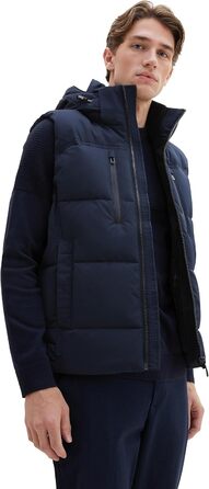Жилет чоловічий Tom Tailor з капюшоном, стеганий, XXL, колір Sky Captain Blue