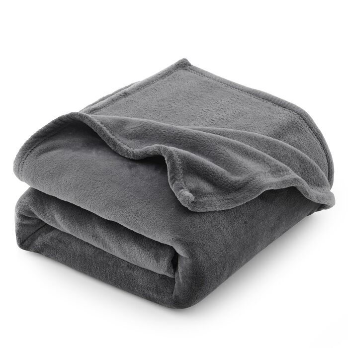 CozyLux Деки для дивану: м'яка флісова ковдра 150x200 см для всіх сезонів. Тепла, легка, для софи, ліжка, дивана. Сірий колір.