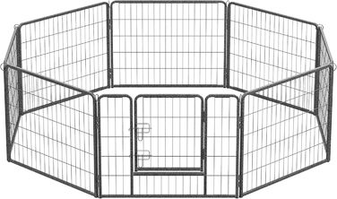Вольєр для тварин Feandrea Freilaufgegehege, сірий, 77 x 60 см, 8 панелей, для дому та вулиці