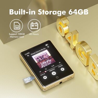 MP3 плеєр для дітей 64GB з Bluetooth 5.3, 2.8