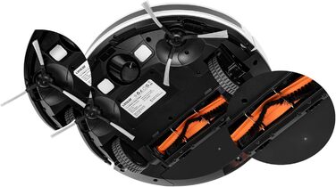 Робот-пилосос з функцією миття - для килимів, твердих поверхонь та шерсті тварин. З пультом дистанційного керування та стацією для зарядки. Робочий час до 120 хвилин, керування через додаток.