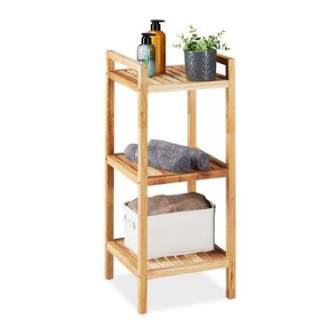 Relaxdays Walnut 3-Tier Shelf