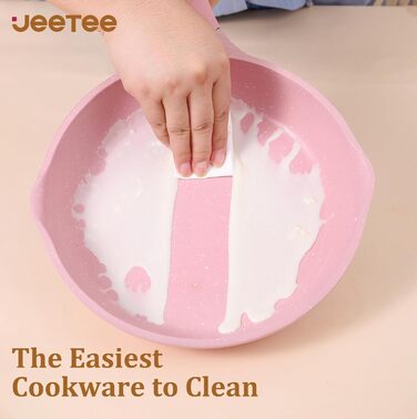 JEETEE 23-Piece Pink Cookware Set - Nonstick Granite Pots and Pans Set for Induction, Gas, Electric & Ceramic Stoves - Perfect Gift Set