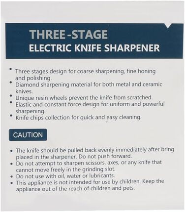 Професійна електрична точилка для ножів Sharp з алмазними абразивами та направляючими для точного заточування кухонних та керамічних ножів