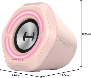 Edifier G2000 Bluetooth ігрова колонка з RGB-підсвічуванням та 3 режимами звучання. Підтримка Bluetooth, USB та 3.5mm аудіороз'єм. (Рожевий)