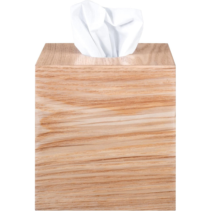 Blomus Cosmetic Tissue Box -WILO- made of wood, box for cosmetics & tissues, refillable tissue box, tissue box, oak (square) (66438)