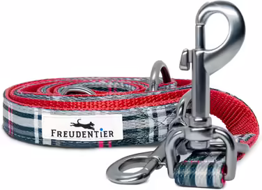 Dog Collar with 2m Leash Set - Adjustable Leash - Edinburgh Collection - Dog Collar for Large Dogs, Collar for Small & Medium Dogs - Dog Collar including Gift Box (30-40cm Neck Circumference)