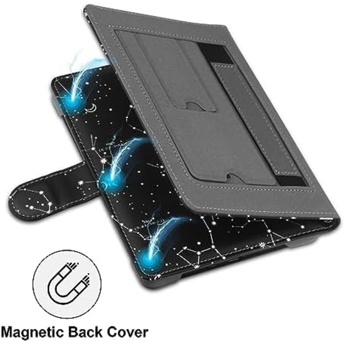 Чохол для Kindle, Kobo, Pocketbook, Tolino, Sony eReader (6.8'') з підставкою, шкіра, Konstellation