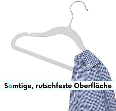 Набір з 30 дитячих вешалок OGIVO з оксамиту, 30 см, білі