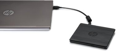 Зовнішній CD/DVD-привід HP (F6V97AA) з функцією запису, USB-інтерфейс, чорний