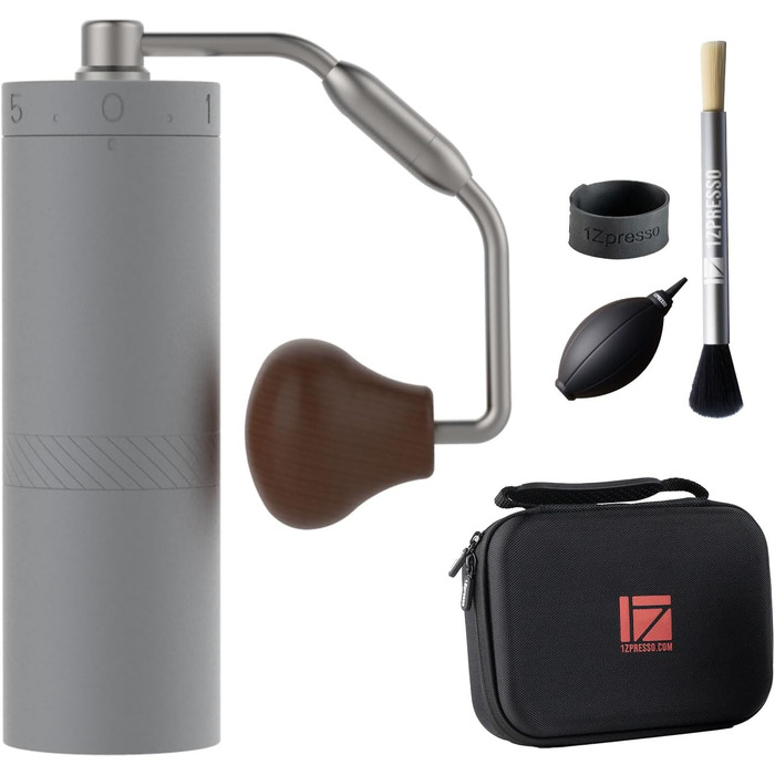 Кавомолка ручна 1Zpresso X-Ultra, чорна, з металевим корпусом, сталевий монтаж, конічні жорна, регулювання, магнітний замок