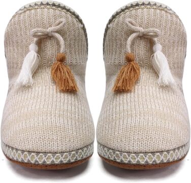 Тапочки халатні жіночі COFACE Lammfell, зимові, теплі, з плюшу, кремового кольору (39/40 EU)