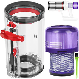 Dyson V11 V15 Dust Bin Filter Replacement Parts - Compatible with SV14, SV17, SV15, SV22, SV28 Vacuum Cleaners