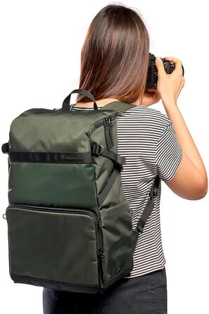 Рюкзак для фототехніки Manfrotto Street Slim Green - для DSLR та Mirrorless, з відділенням для ноутбука