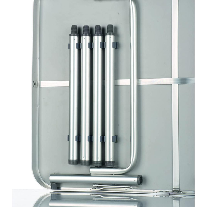 Складний стіл Camp Active алюмінієвий 75x55x60 см сріблястий з регульованими ніжками