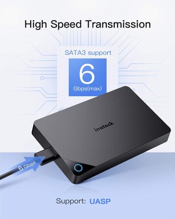 Корпус для жорсткого диска Inateck 3.5 USB 3.0: Зовнішній корпус HDD/SSD з підтримкою UASP та живленням 12V/2A (2.5/3.5 дюйми)