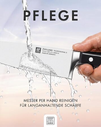 Кухонний ніж ZWILLING Professional S 20 см, з нержавіючої сталі, ергономічна ручка, Made in Germany