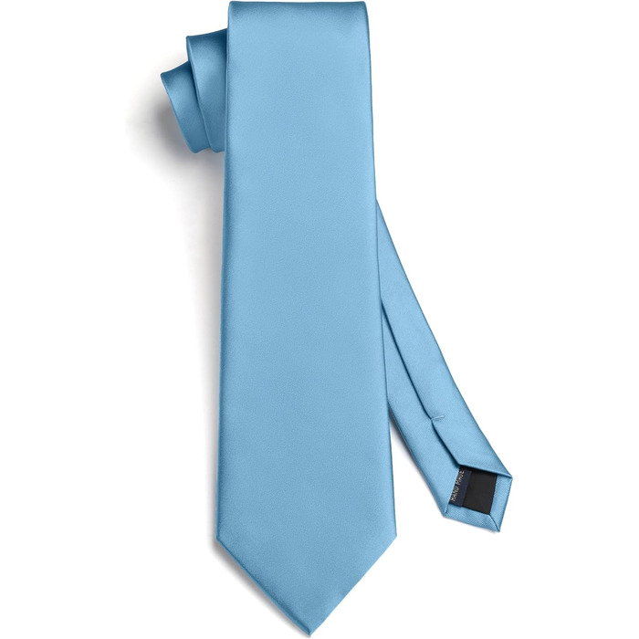 HISDERN Комплект краватки та нагрудного хустинки однотонні для вечірки, весілля, різних кольорів