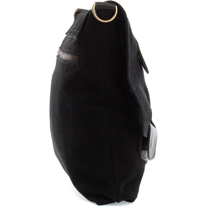 Сумка жіноча LECONI через плече з натуральної замші, чорна. Оригінальна шкіряна крос-боді сумка для повсякденного використання 29x29x6 см LE3027-VL