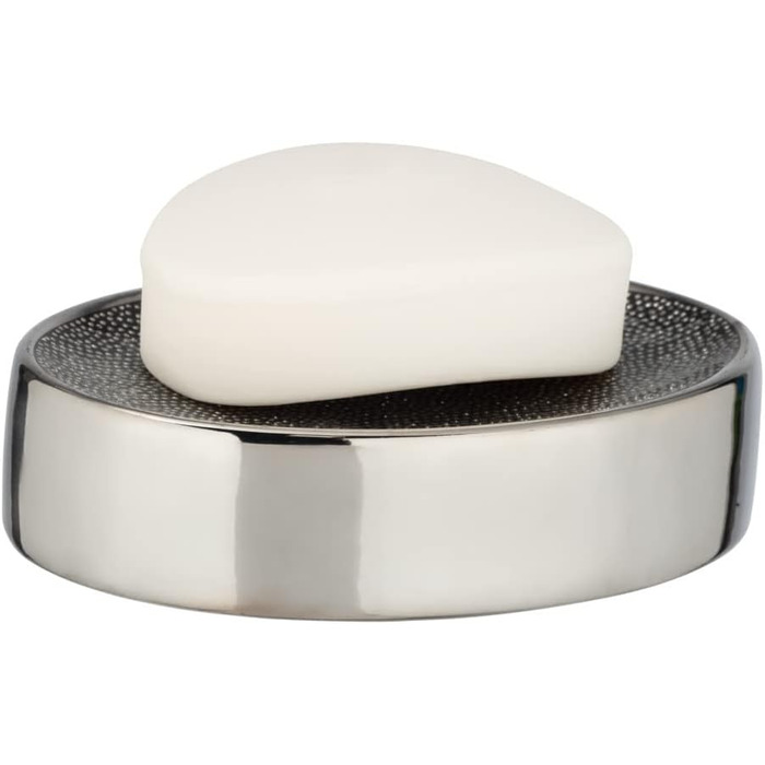 Підставка для мила WENKO Nuria, керамічна мильниця для зберігання мила, 12 x 3 x 8 см, антрацит