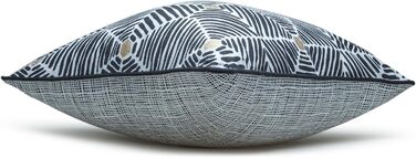 Декоративні подушки TreeWool з бавовни, чорні, з золотим принтом і кантами, 45x45 см, 2 шт